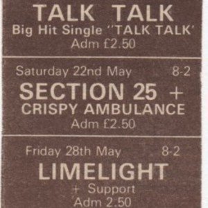 Talk Talk concert at Nick Rayns LCR, Norwich on 12 November 1982